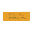 Search for yellow return address labels Modern typography
