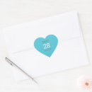 Search for turquoise heart wedding stickers Simple