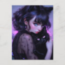 Search for gothic cat postcards Cute