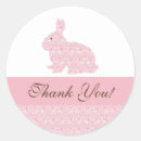 Search for bunny rabbit baby shower stickers Pink
