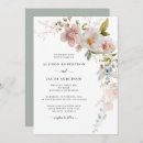 Search for sage green pink wedding invitations Watercolor