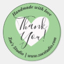 Search for name thank you stickers Handmade with love