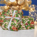 Search for christmas bird wrapping paper Holly
