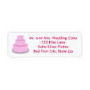 Search for wedding cake return address labels Pink