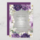 Search for purple glitter wedding invitations Botanical