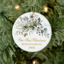 Search for winter christmas tree decorations Just married
