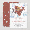 Search for aeroplane baby shower invitations Teddy bear