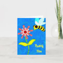 Search for flower cartoon cards Bee