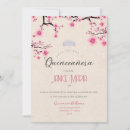Search for cherry blossom quinceanera invitations Gold