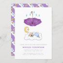 Search for purple umbrella baby shower invitations Modern