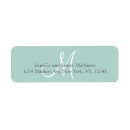 Search for mint green wedding return address labels Bride