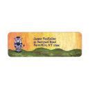 Search for black white cow return address labels Cows