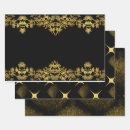 Search for shiny black wrapping paper Black and gold