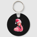 Search for funny flamingo key rings Santa