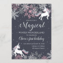 Search for winter wonderland unicorn invitations Pink