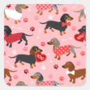 Search for dachshund valentine stickers Pink