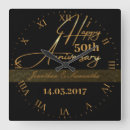 Search for 50th anniversary clocks Elegant