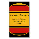 Search for black and yellow business cards Retro