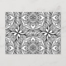 Search for adult colouring postcards Black and white