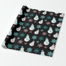 Search for snowmen wrapping paper Teal