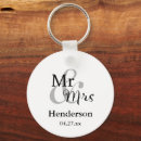 Search for wedding favors key rings Mr and mrs