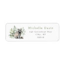 Search for raccoon return address labels Rustic