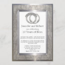 Search for platinum anniversary invitations Silver