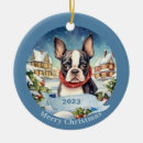 Search for bull terrier christmas tree decorations Watercolor