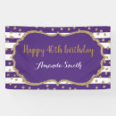 Search for purple and white banners Happy birthday