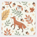 Search for autumn owl stickers Fox
