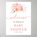 Search for floral baby shower welcome signs Baby in bloom