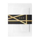 Search for gold foil invitation belly bands Geometric
