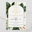 Search for gold frame bridal shower invitations Real gold foil