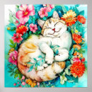 Search for cat watercolor posters Kitty