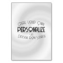 Search for blank table cards Personalisation