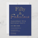 Search for fifty and fabulous birthday invitations Elegant chic