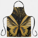 Search for butterfly on black aprons Gold