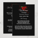 Search for black red wedding programs Roses