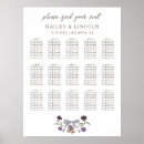 Search for floral wedding seating charts Botanical