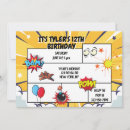 Search for hero birthday invitations Boys birthday party