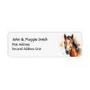 Search for equestrian return address labels Watercolor