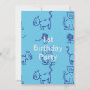 Search for cat 1st birthday invitations Pet