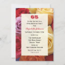Search for floral 65th birthday invitations Sixty fifth