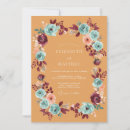 Search for burgundy and teal invitations Botanical