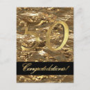 Search for 50th anniversary invitation postcards Gold