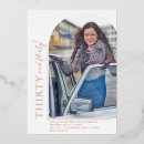 Search for rose gold thirty birthday invitations Stylish