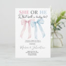 Search for boho gender reveal invitations Bow