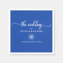 Search for royal blue wedding napkins Calligraphy