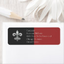 Search for fleur de lis return address labels Vintage