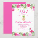 Search for luau birthday invitations Flamingo